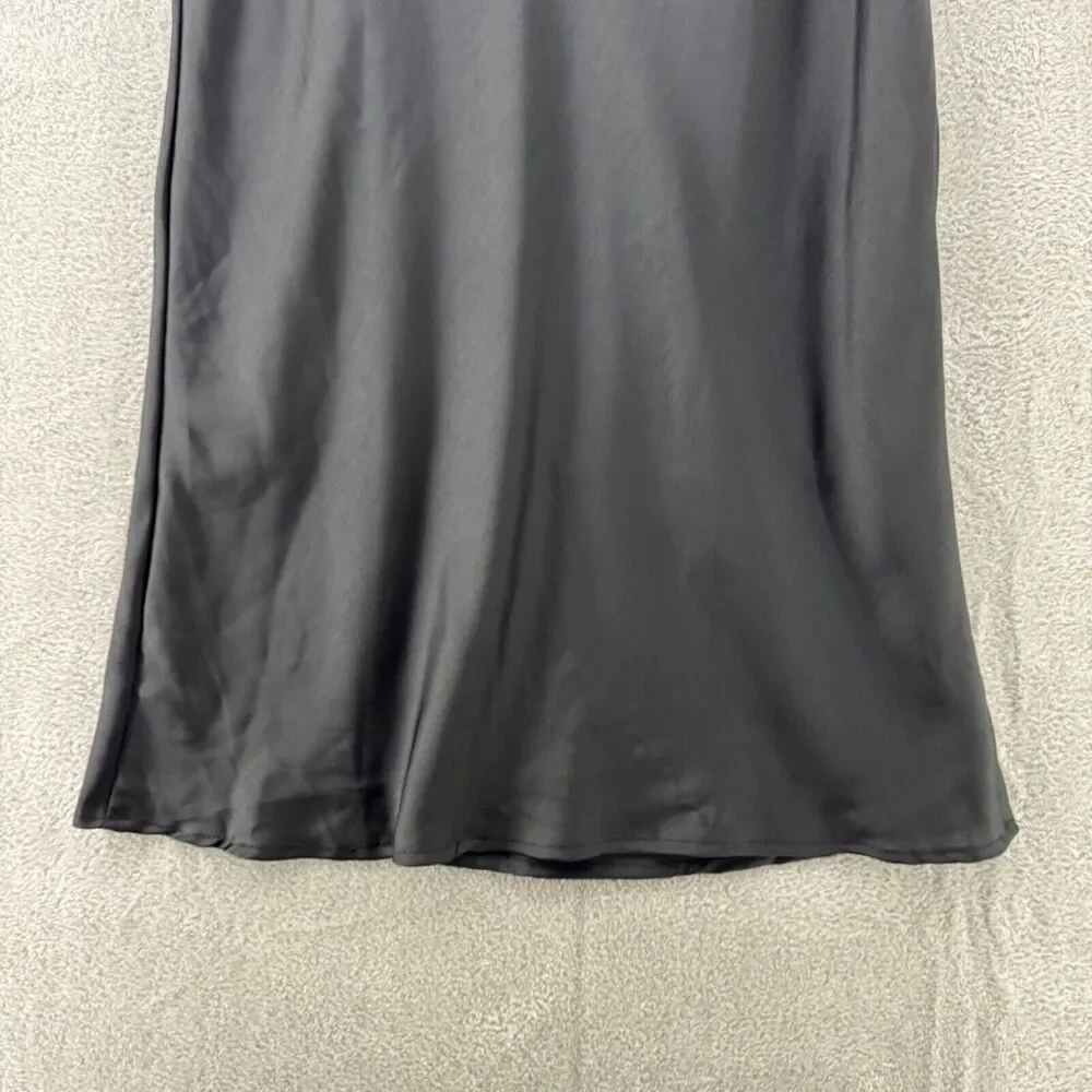 Forgotten Grace Nordstrom Skirt Womens L Black Midi Pencil Flounced Lined New